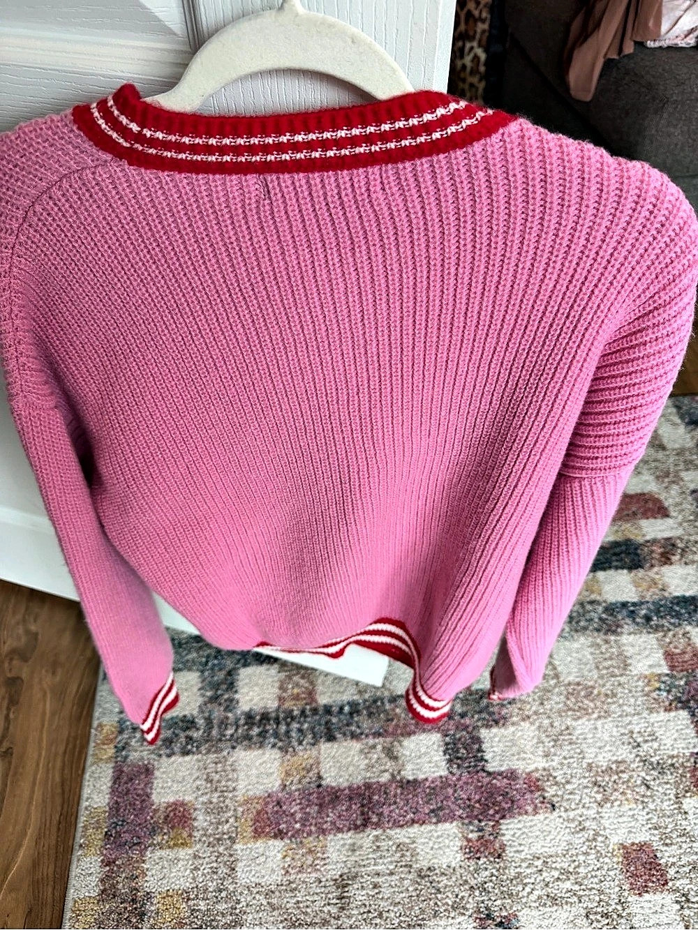 Simply Southern Santa Baby Sweater Pink & Red Medium - Picture 10 of 10